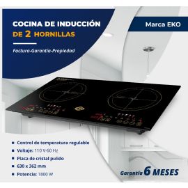 Cocina De Inducción De 2 Hornillas