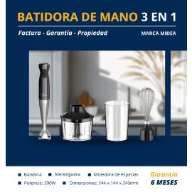 Batidora De Mano 3 En 1