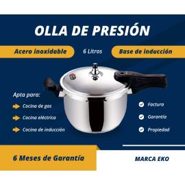 Olla Presión 6 L Acero Inoxidable